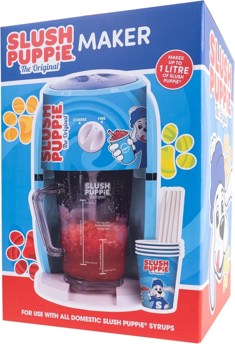 Slush Puppie Snow Cone Machine Slushy Maker Ice Shaver Macht bis zu 1 Liter leckeren Slush Puppy in