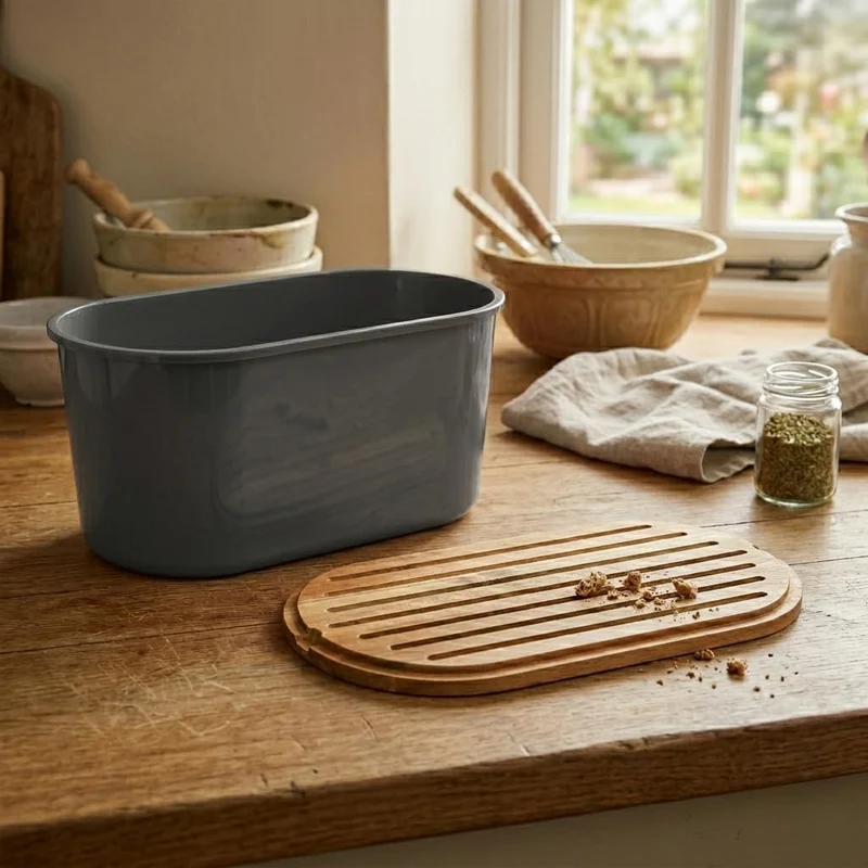 ECHTWERK Brotkasten “FRESH“, Brotbox, Brotaufbewahrung, Platzsparende Aufbewahrungsbox, Brotkorb mit