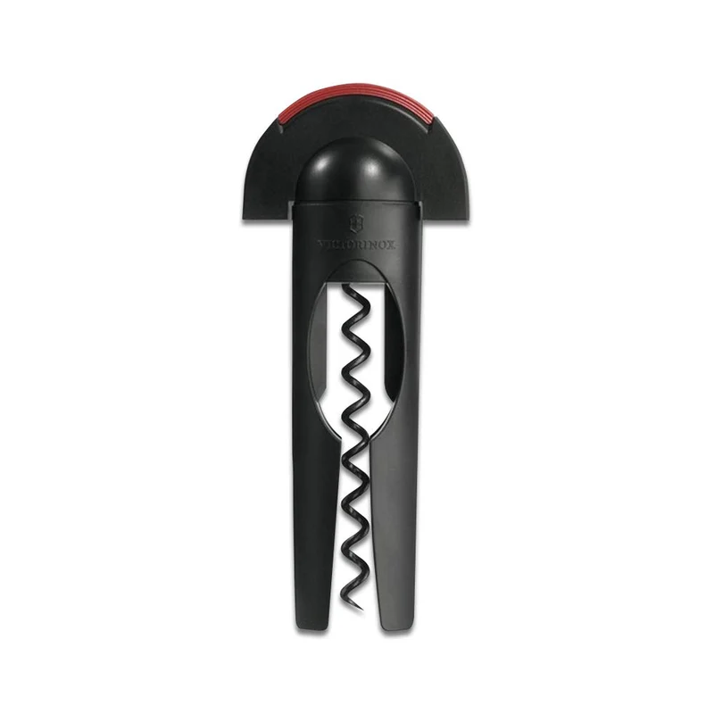 Victorinox Korkenzieher mit Kapselschneider, Robuster Kunststoffgriff, Swiss Made STANDARD Schwarz,
