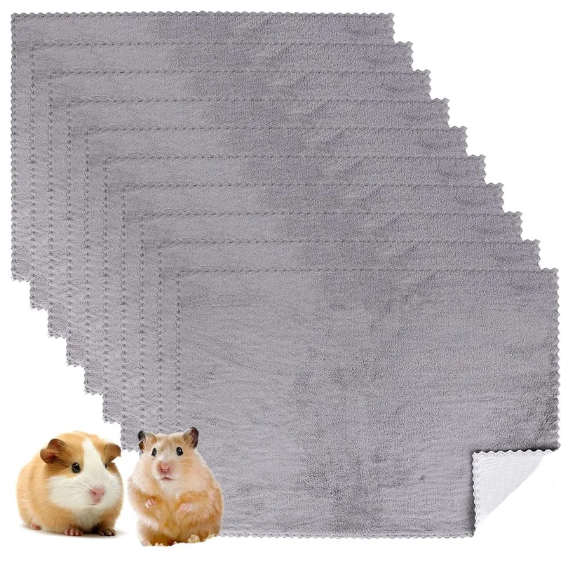 Fouvin 10 Stück wasserdichte Meerschweinchen Decken Weiche Haustier Decken Waschbare Haustier PIPI U