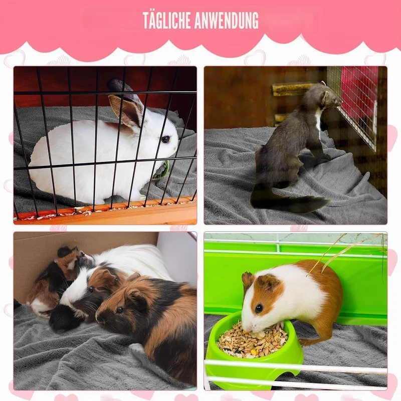 Fouvin 10 Stück wasserdichte Meerschweinchen Decken Weiche Haustier Decken Waschbare Haustier PIPI U