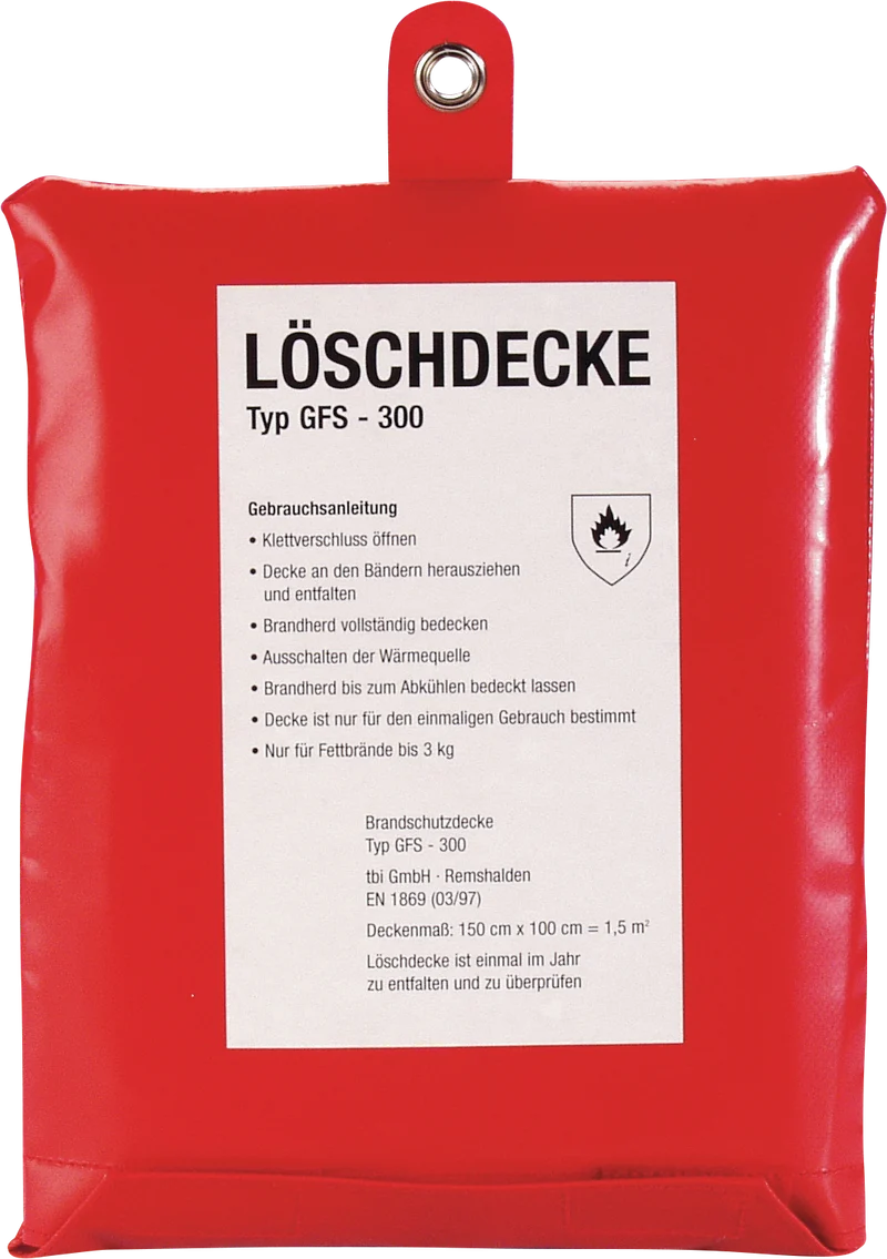cent Fettbrandlöschdecke 1x1m inkl. PVC Tasche