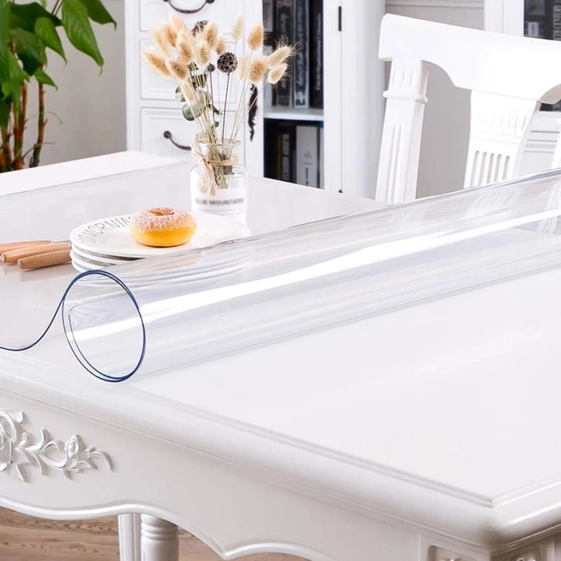 CIEEIN CIEHT Haushalt PVC Transparent Tischdecke Tischmatte Schreibtisch Tischfolie Schutzfolie Rech