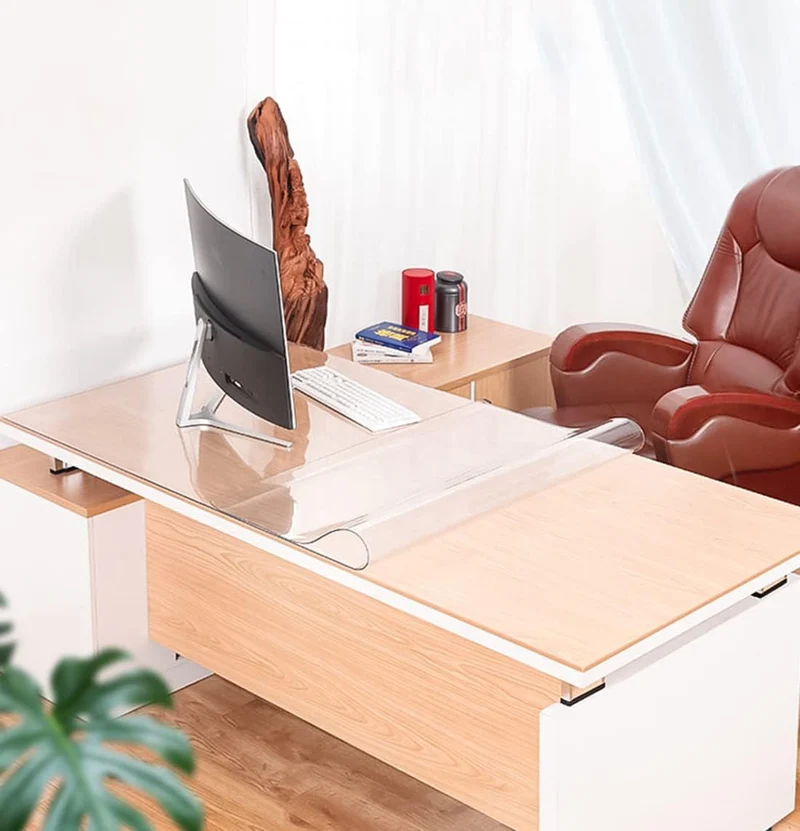 CIEEIN CIEHT Haushalt PVC Transparent Tischdecke Tischmatte Schreibtisch Tischfolie Schutzfolie Rech