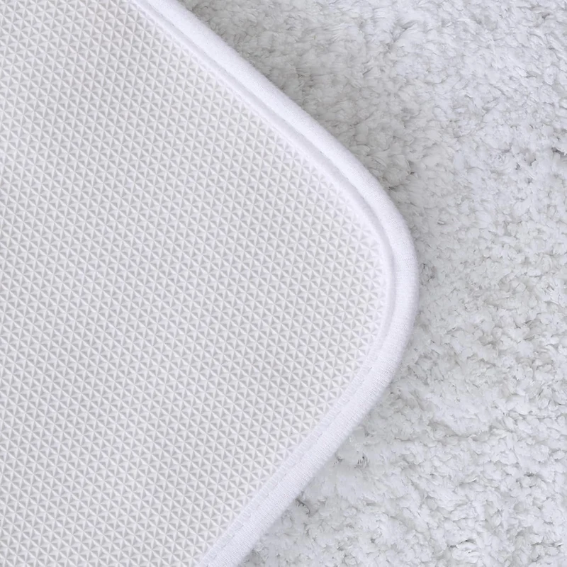 MIULEE Badematte Weiche Badteppich rutschfest Badvorleger Fussmatte Badzimmermatte Bettvorleger Flau