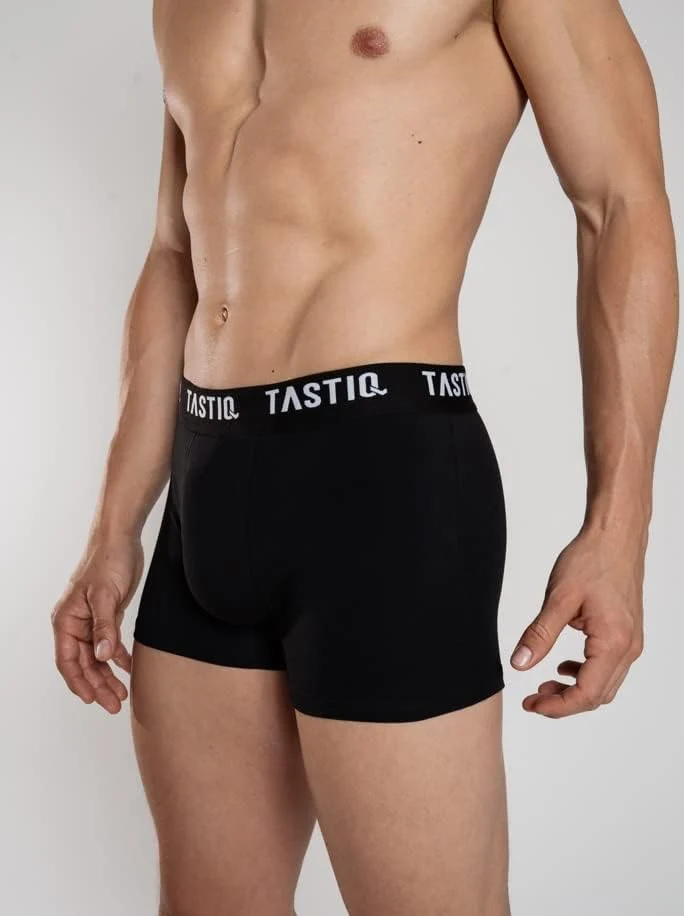 TASTIQ | Herren Boxershorts 5er Pack | Boxer Briefs aus Baumwolle S All Black, S All Black