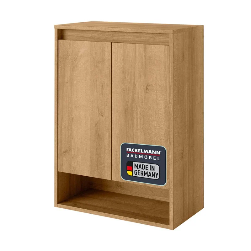 FACKELMANN Doppel-Midischrank Natura/Badschrank mit Soft-Close/Masse (B x H x T): ca. 60,2 x 82,6 x