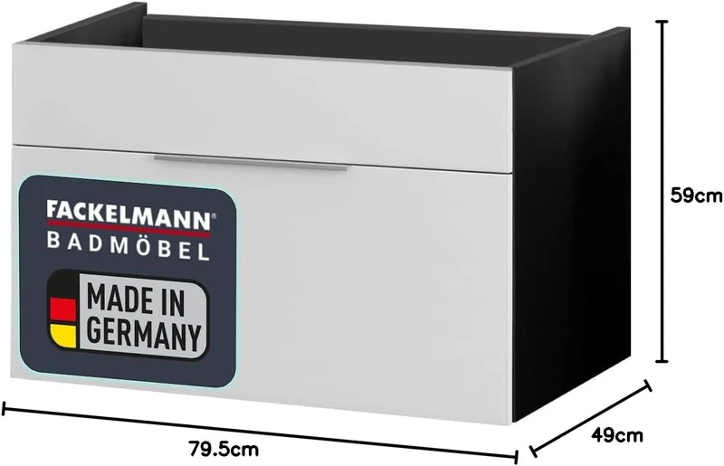 FACKELMANN Waschtischunterschrank KARA / Badschrank mit Soft-Close-System / Masse (B x H x T): ca. 8