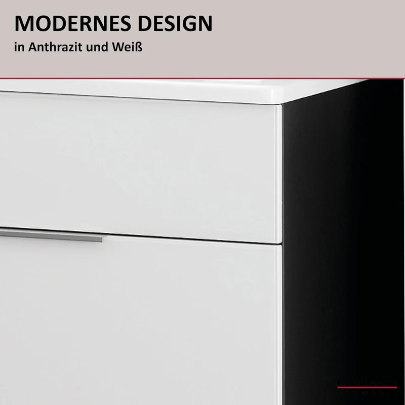 FACKELMANN Waschtischunterschrank KARA / Badschrank mit Soft-Close-System / Masse (B x H x T): ca. 8