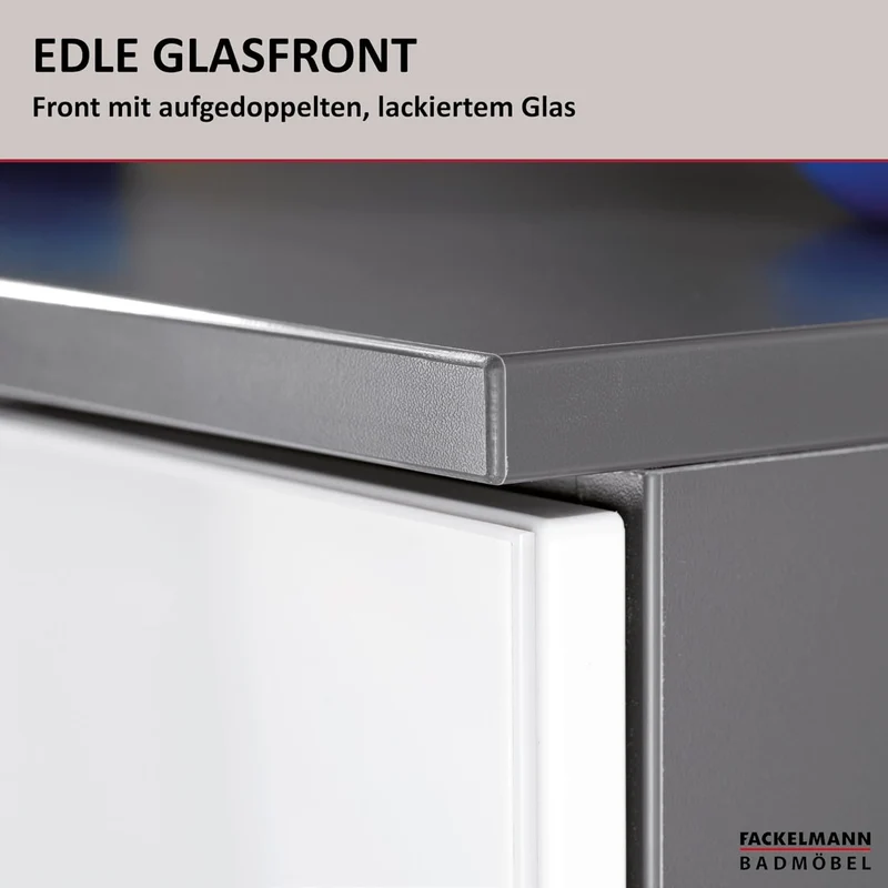 FACKELMANN Waschtischunterschrank KARA / Badschrank mit Soft-Close-System / Masse (B x H x T): ca. 8