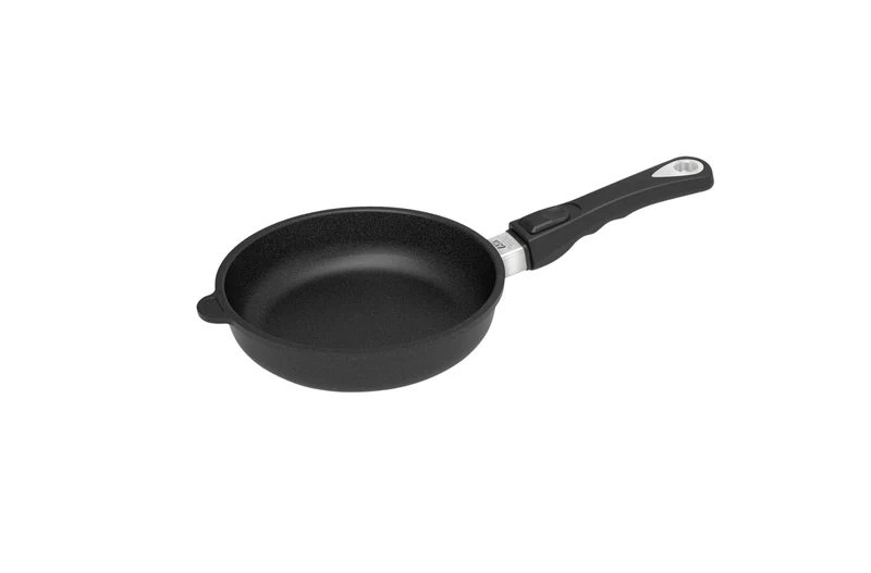 AMT Gastroguss Pfanne, Ø 20 cm, 5 cm hoch, abnehmbarer Stiel, Aluguss (Aluminium), Lotan® Antihaft-B