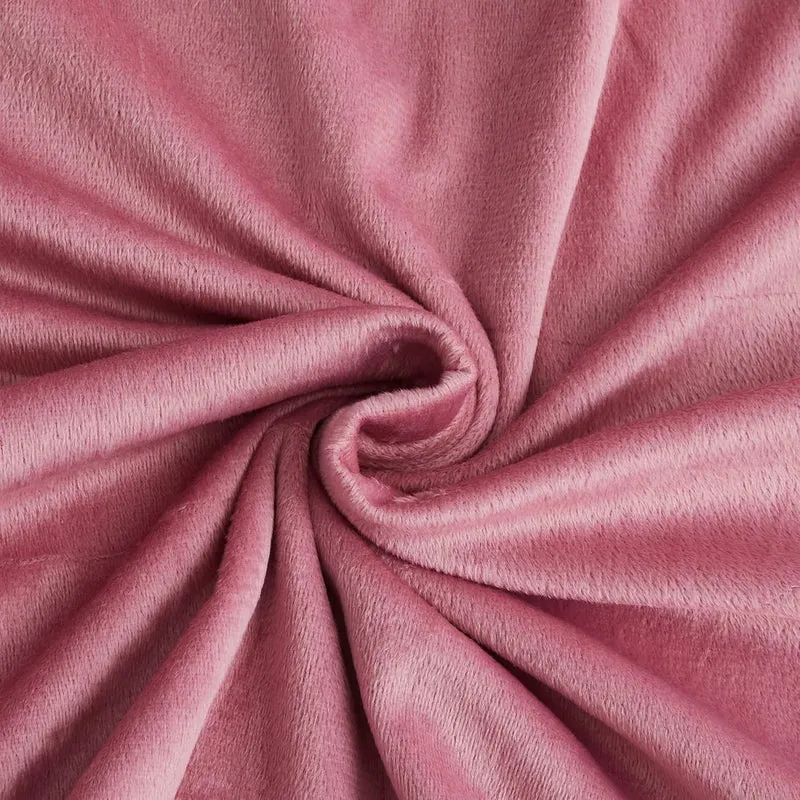 Damier Winter Plüsch Bettwäsche 155x220cm Rosa Altrosa Cashmere Touch Warme Bettwäsche Set 3 Teilig