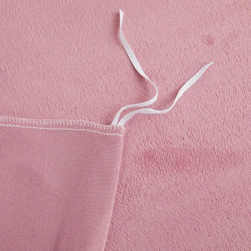 Damier Winter Plüsch Bettwäsche 155x220cm Rosa Altrosa Cashmere Touch Warme Bettwäsche Set 3 Teilig