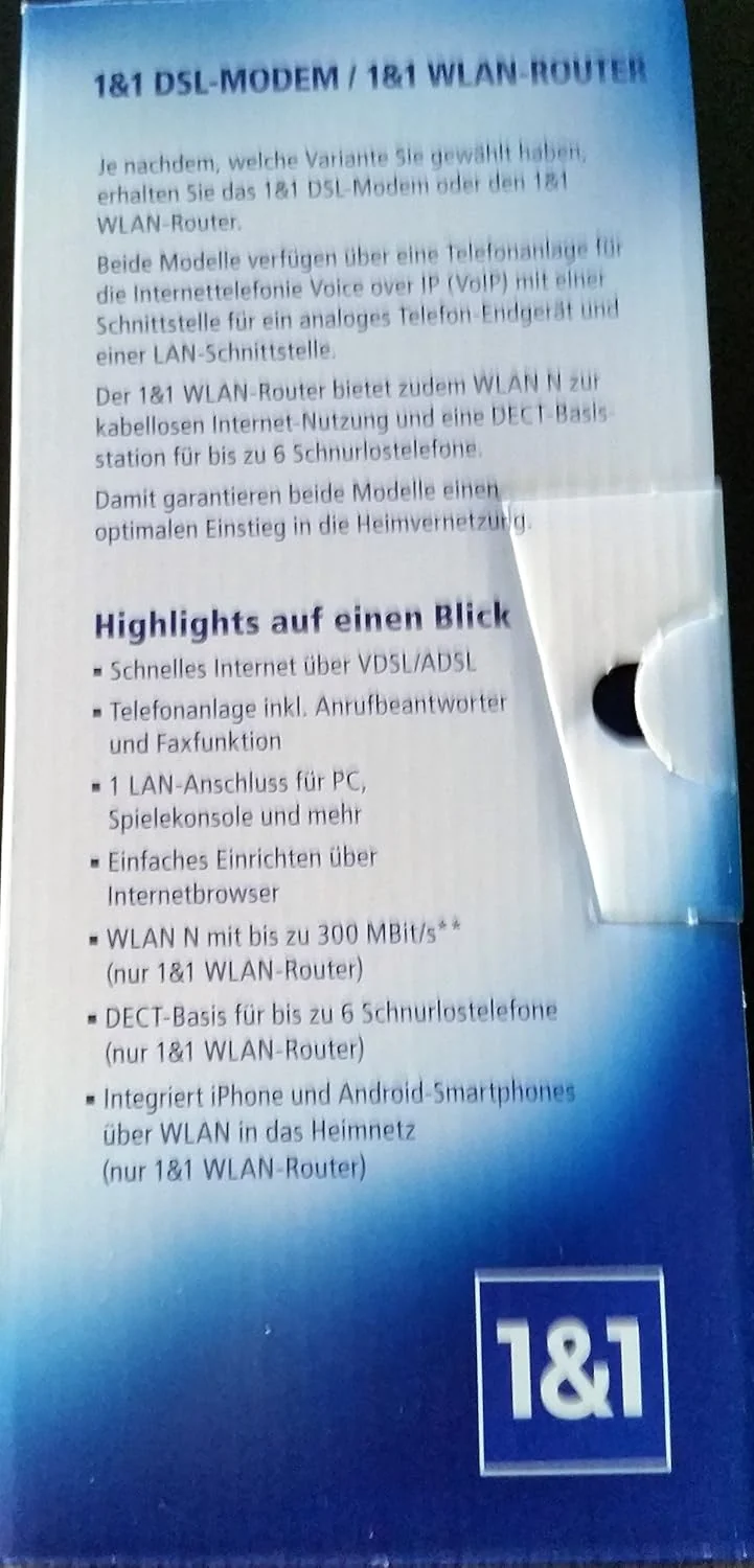 Fritzbox 7412 von 1&1 DSL Modem/WLAN Router