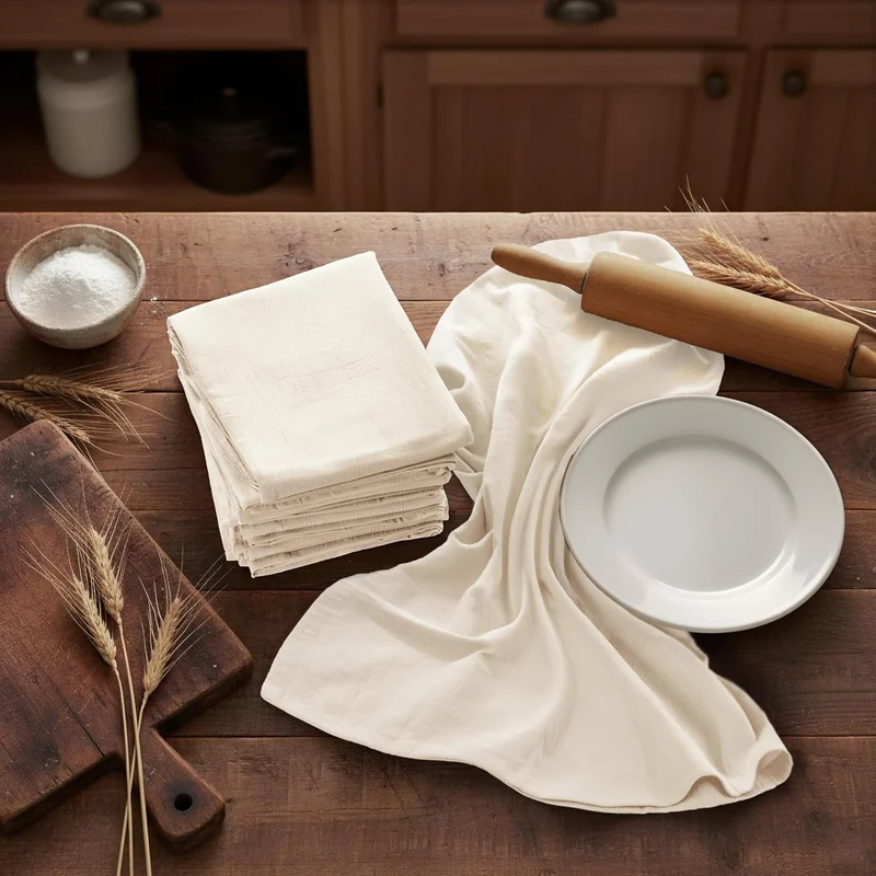 Utopia Kitchen Geschirrtücher für Mehlsack, 71,1 x 71,1 cm, ungebleicht, ringgesponnen, 100 % Baumwo