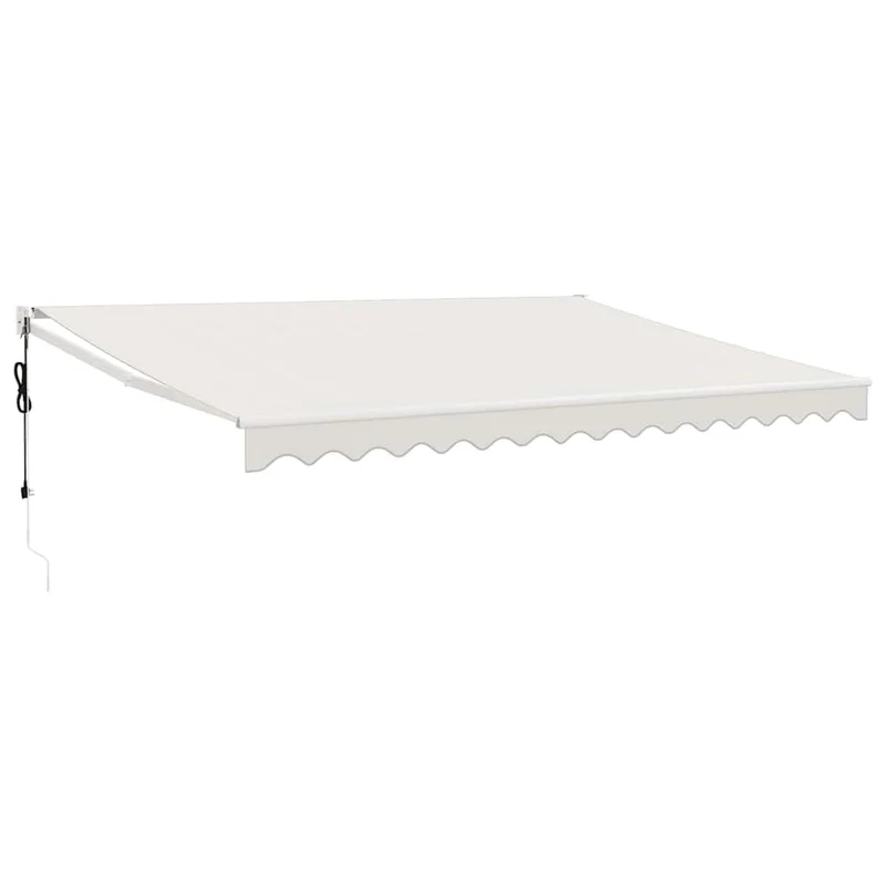 vidaXL Elektrische Markise mit Kurbel Creme 4x3 m 4 x 3 m Creme und Weiss, 4 x 3 m Creme und Weiss