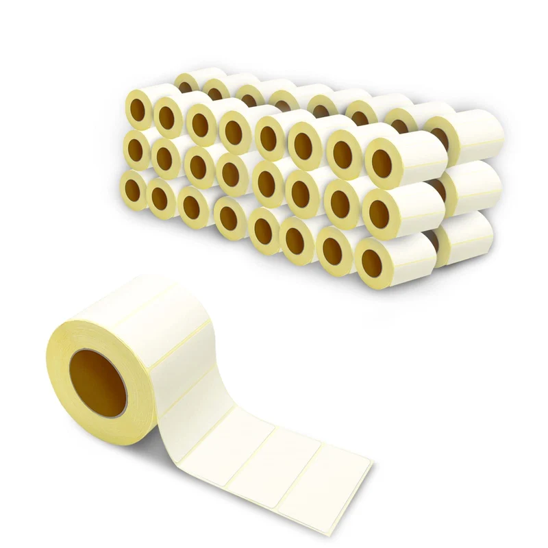 40 × 28 mm Thermo-Etiketten, 10.000 Stück, selbstklebende Etiketten, Thermoetiketten, leere Mehrzwec