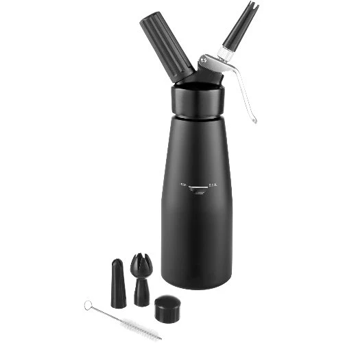 Kitchen Line Sahnespender "Kitchen Line" schwarz schwarz Inhalt: 0,50L, Ø 8,0xH: 26,0cm, Aluminium