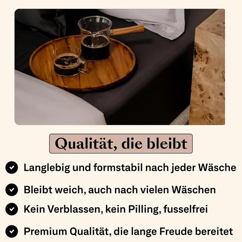 Amqua Mako Satin Kissenbezug 2er Set Kissenbezüge 65x65 cm, 100% ägyptische Baumwolle (Zertifiziert)