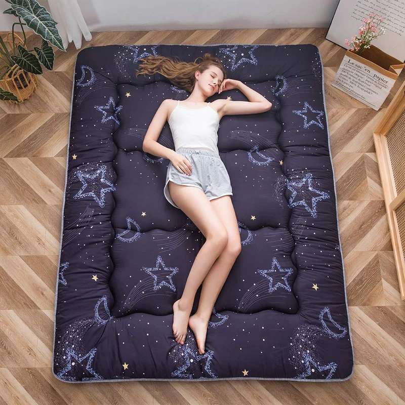 MAXYOYO Japanische Bodenmatratze Futonmatratze, Verdicken Tatami Matte Isomatte Faltbare Roll Up Mat
