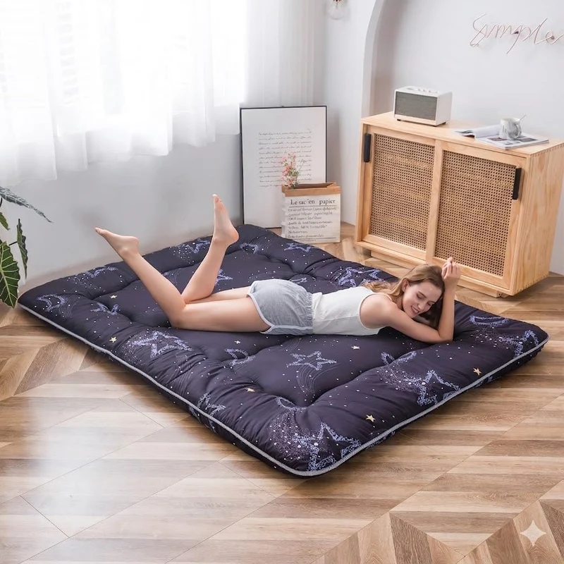 MAXYOYO Japanische Bodenmatratze Futonmatratze, Verdicken Tatami Matte Isomatte Faltbare Roll Up Mat