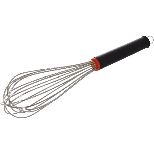 Schneider Rührbesen Edelstahl mit schwarzem Griff 16 Drähte Länge 30 cm