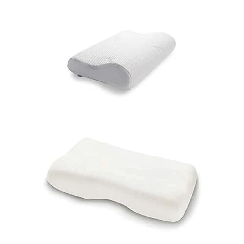 TEMPUR Kissen Set mit Füllung und Bezug, Original Kopfkissen Grösse L mit Jersey-Kissenbezug (beige)