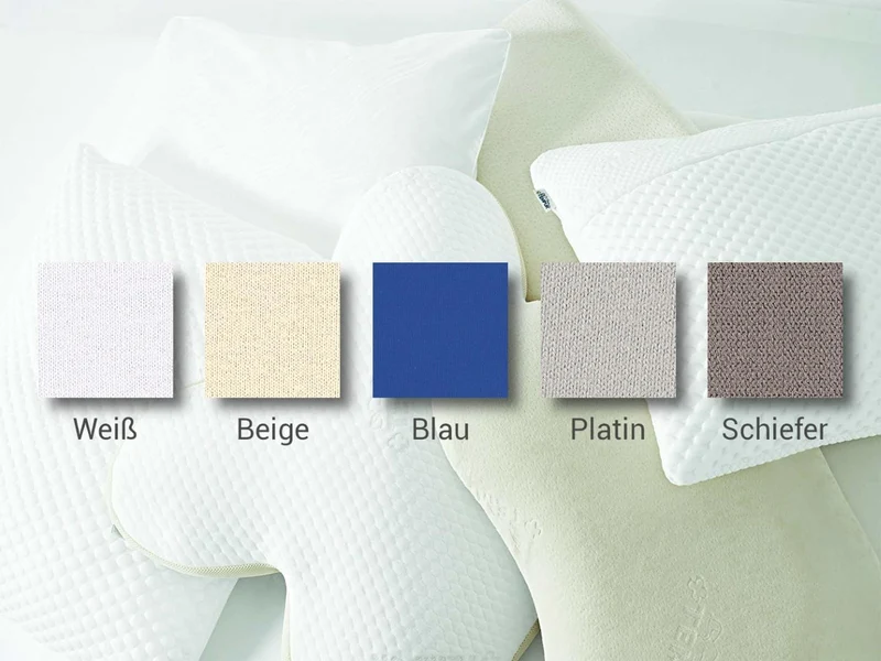 TEMPUR Kissen Set mit Füllung und Bezug, Original Kopfkissen Grösse L mit Jersey-Kissenbezug (beige)