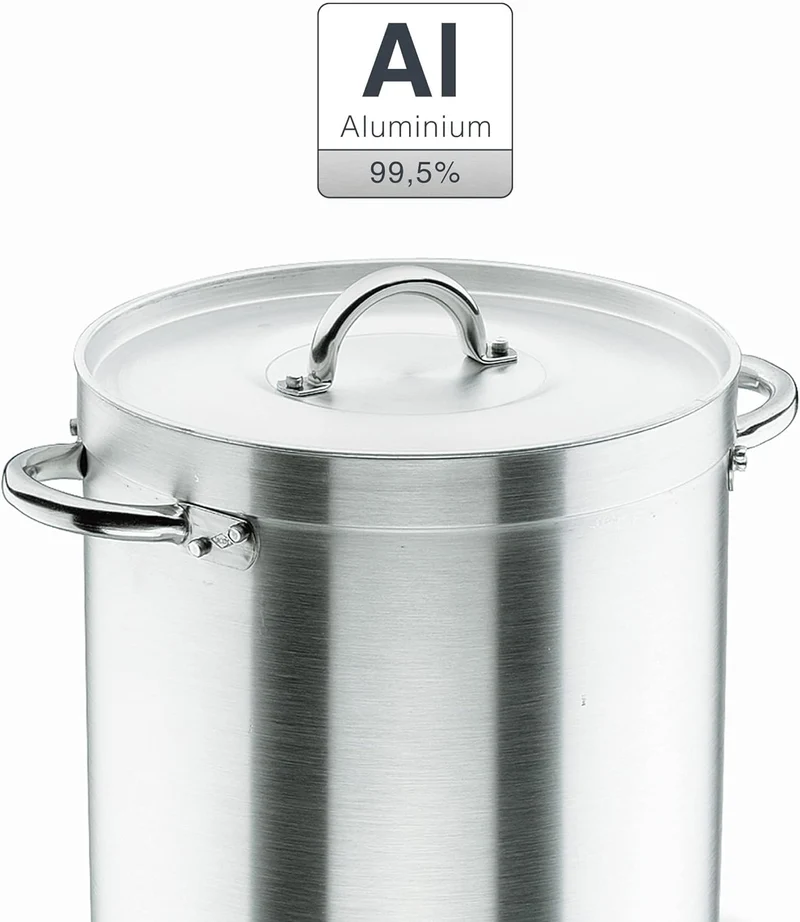 Lacor 20134 Hoher Suppentopf mit Deckel 34 cm, Silber 34 Ø(cm) / 34 h(cm), 34 Ø(cm) / 34 h(cm)