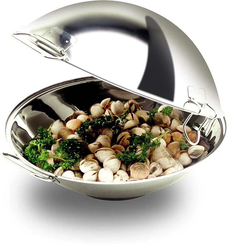 Artame ART32804 Cataplana Schmortopf, Edelstahl, 36 cm