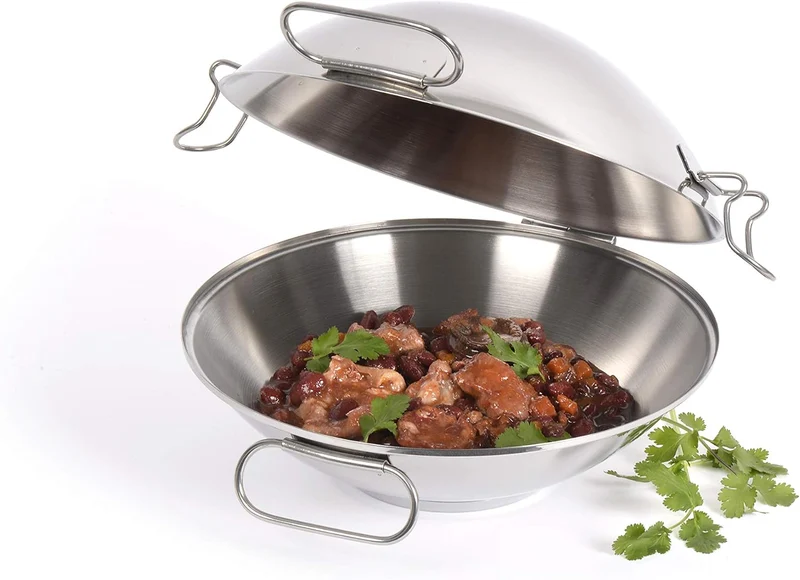 Artame ART32804 Cataplana Schmortopf, Edelstahl, 36 cm