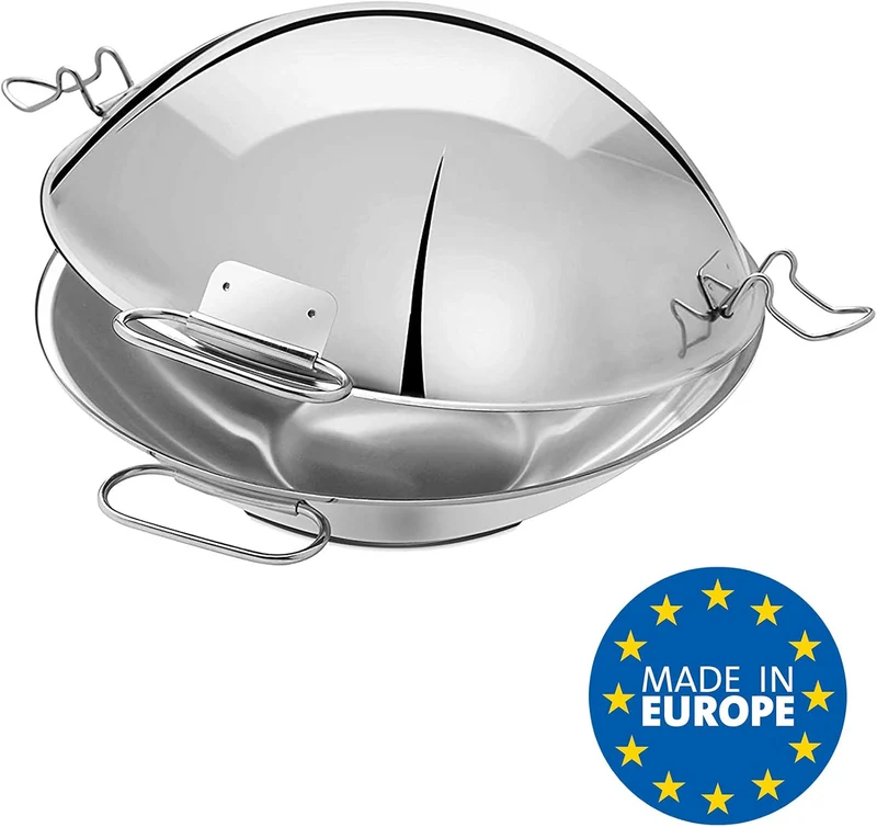 Artame ART32804 Cataplana Schmortopf, Edelstahl, 36 cm