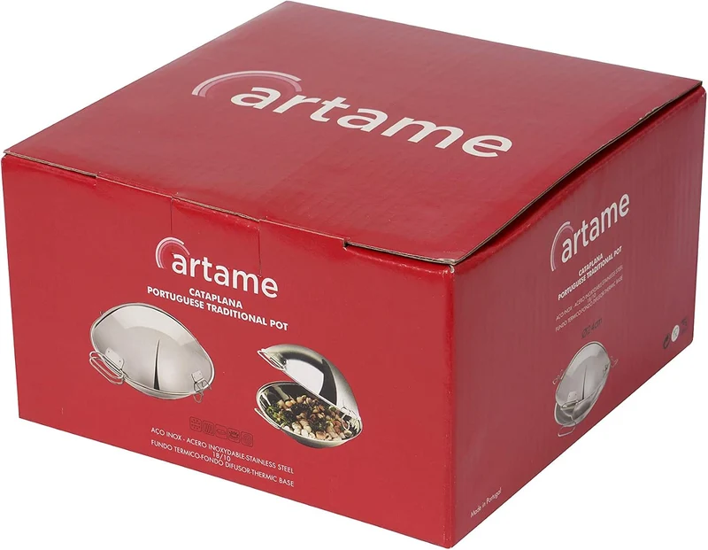 Artame ART32804 Cataplana Schmortopf, Edelstahl, 36 cm