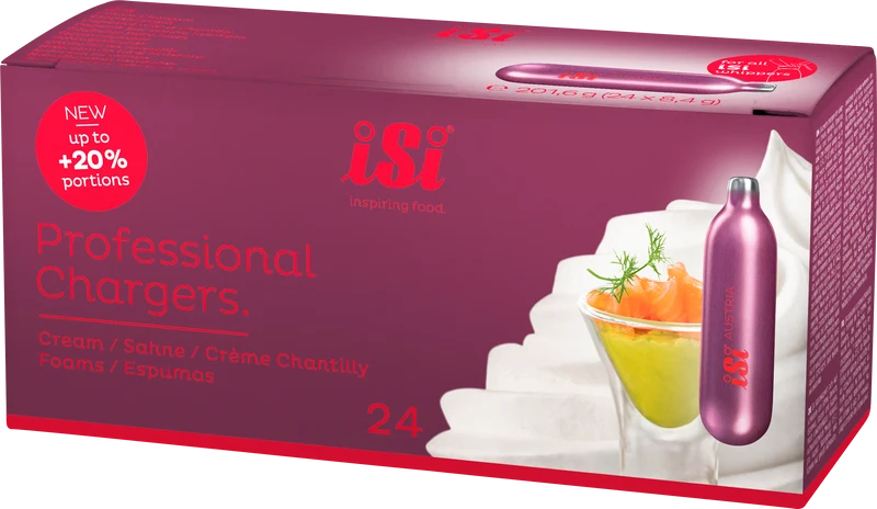 iSi Power Kapsel silber-purpur 24er Pack