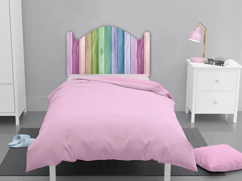Oedim Kopfteil für Bett, PVC, Digitaldruck, Holzoptik, Mehrfarbig, 115 x 60 cm, erhältlich in versch