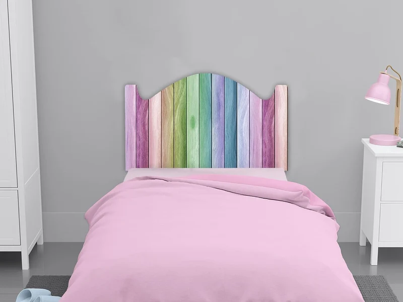 Oedim Kopfteil für Bett, PVC, Digitaldruck, Holzoptik, Mehrfarbig, 115 x 60 cm, erhältlich in versch
