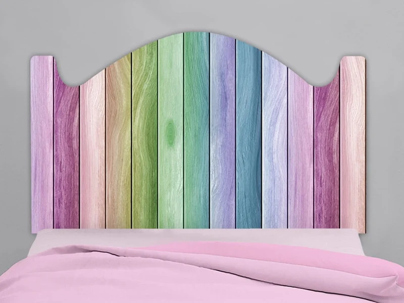 Oedim Kopfteil für Bett, PVC, Digitaldruck, Holzoptik, Mehrfarbig, 115 x 60 cm, erhältlich in versch