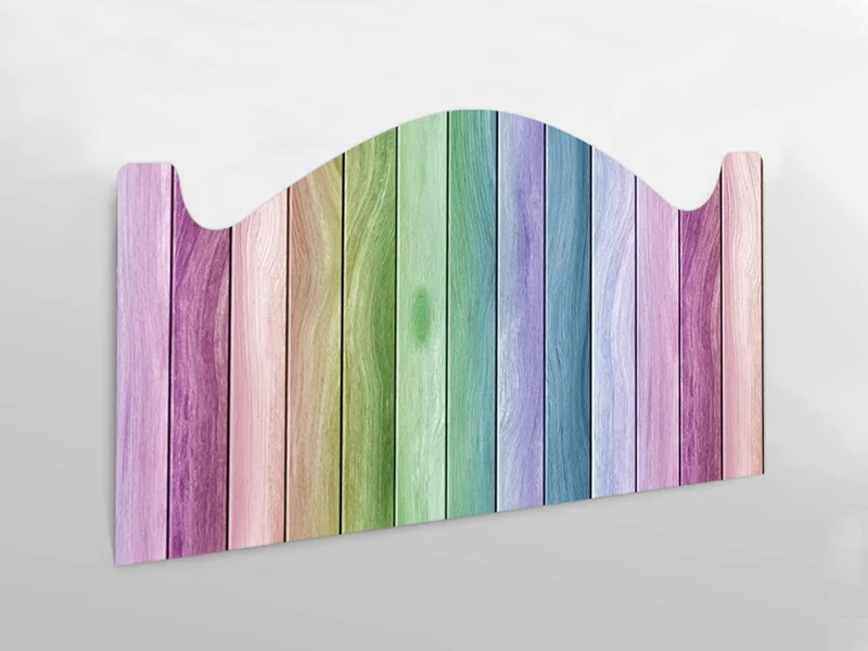 Oedim Kopfteil für Bett, PVC, Digitaldruck, Holzoptik, Mehrfarbig, 115 x 60 cm, erhältlich in versch
