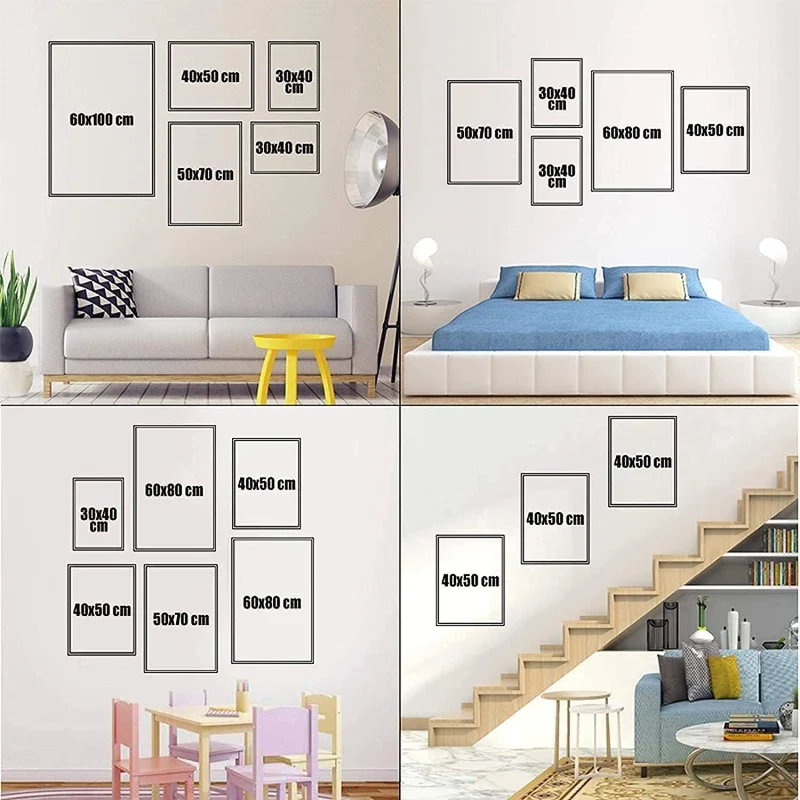 LYBOHO Islamisches Arabische Kalligraphie Leinwand Malerei, Silberner Marmorhintergrund Allah Islami