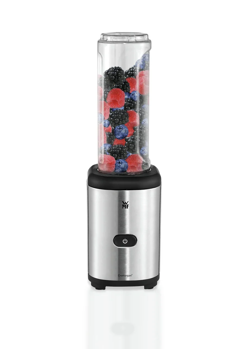 WMF Kult X Mix & Go Mini Smoothie Maker, Standmixer, Blender elektrisch, Shake Mixer 300 Watt Leistung, Tritan-Kunststoff Flasche 600ml