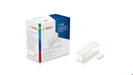 Bosch Smart Home Tür-/Fensterkontakt II, Smarter Sensor zum energieeffizienten Heizen, kompatibel mit Amazon Alexa und Google Assistant