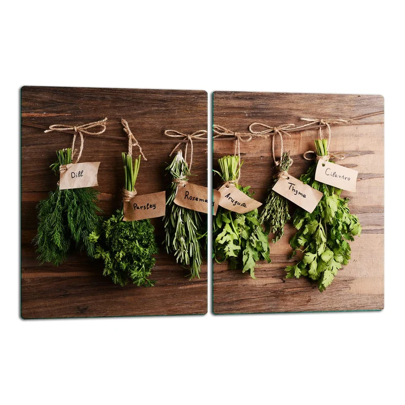 TMK | Herdabdeckplatten ceranfeld 2 Teilig 40x52 cm | Ceranfeldabdeckung Küche Elektroherd Induktion