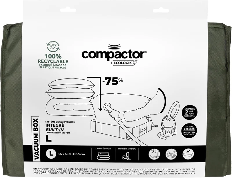Compactor Vakuumbox, Khaki, gross