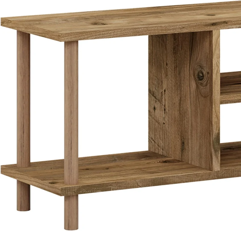 [en.casa] TV Schrank Ærøskøbing mit 2 Ablagefächern TV Bank 43 x 120 x 29 cm Fernsehtisch mit 2 Stau