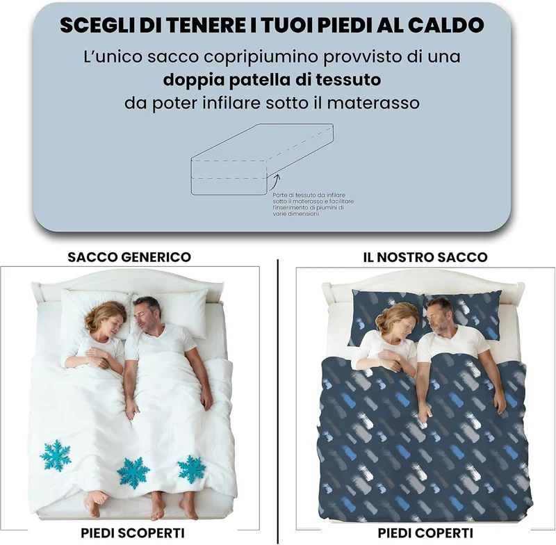Italian Bed Linen Fantasy Bettbezug, Gessetti, Kleine doppelte