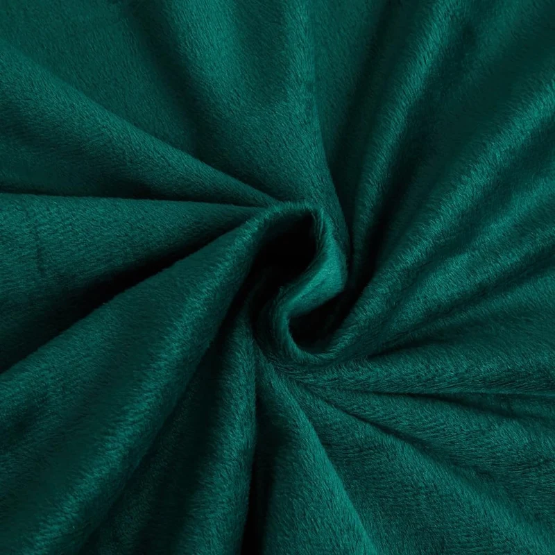 DXHOME Coral Fleece Winter Bettwäsche 155x220cm Grün Dunkelgrün Warme Plüsch Flauschig Kuschelig Cas