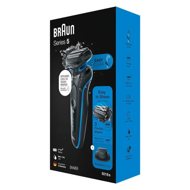 Braun Series 5 51-B1200S - Folienschaber - Blau - Tasten - LED - Akku - Lithium-Ion (Li-Ion)