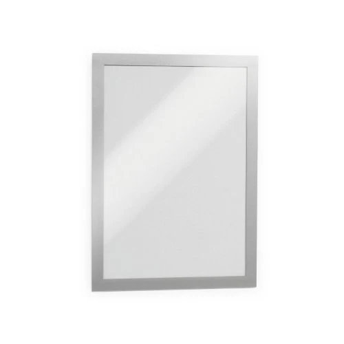 Durable Folienrahmen selbstklebend mit Magnetverschluß DIN A4 2er Pack Rahmen silber