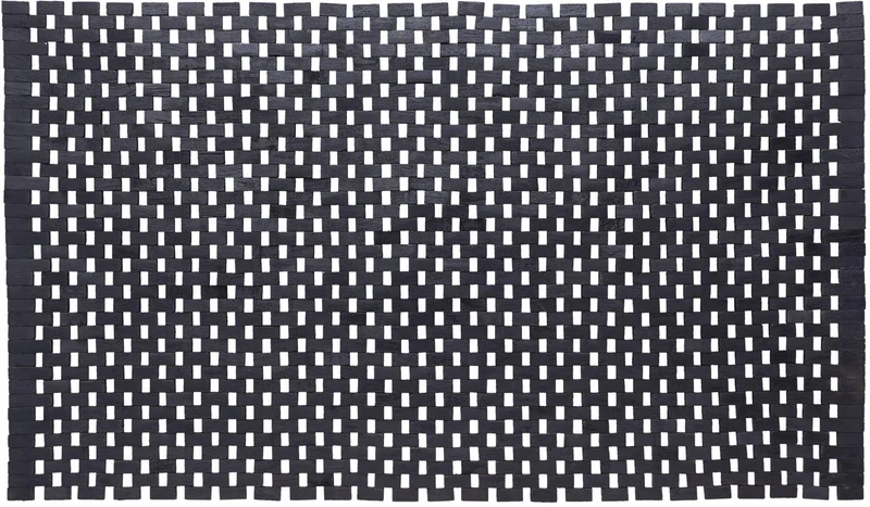 Sealskin Woodblock Badteppich 52x90 cm Teak Schwarz, 52x90 cm Teak Schwarz