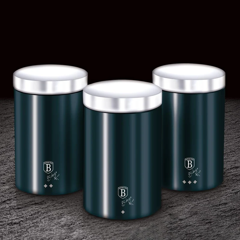 Berlinger Haus Metallic Line Aquamarine Edition 3 Stück Kanister Set,Metallic Line Aquamarine Editio